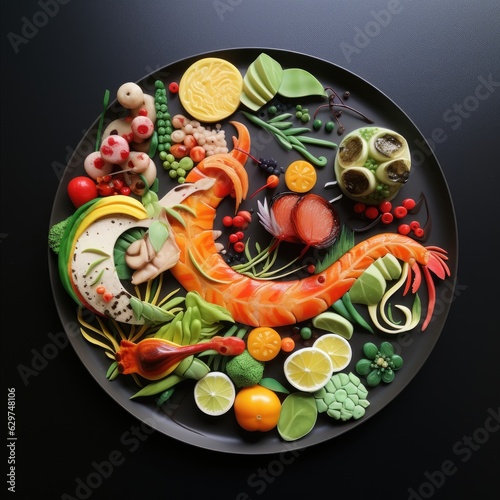 food plate upview photo