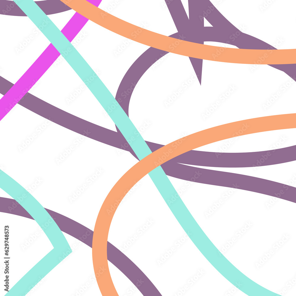 Fototapeta premium Colourful Squiggly Lines Background