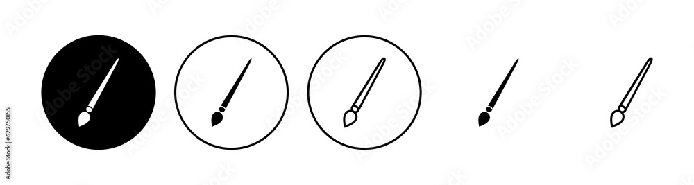 Paint icon set. paint brush icon vector. paint roller icon vector Paint icon set. paint brush icon vector. paint roller icon vector