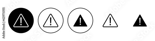 Free Download Exclamation danger sign. attention sign icon set. Hazard warning attention sign - GFXLoad