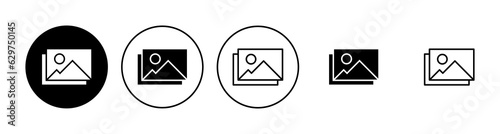 Picture icon set. photo gallery icon symbol