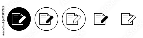 Note icon set. notepad icon vector