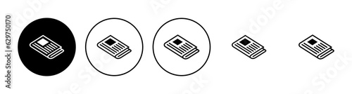 Newspaper icon set. news paper vector sign