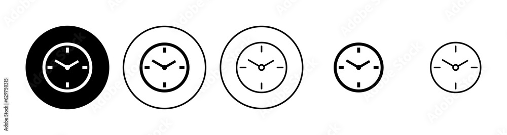 Clock icon set. Time icon vector. watch icon symbol Clock icon set. Time icon vector. watch icon symbol