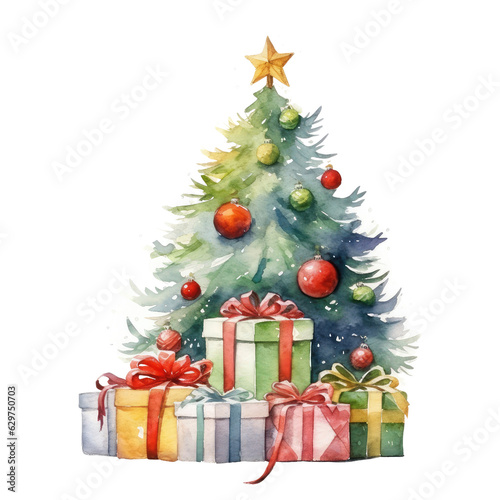 christmas tree with gifts