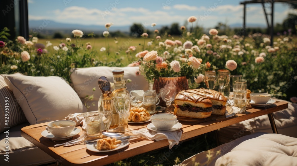 Obraz premium A Feast of Flavors: Exquisite Dining Experiences for Every Occasio, generative AI