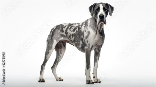 Great Dane dog 4k white background
