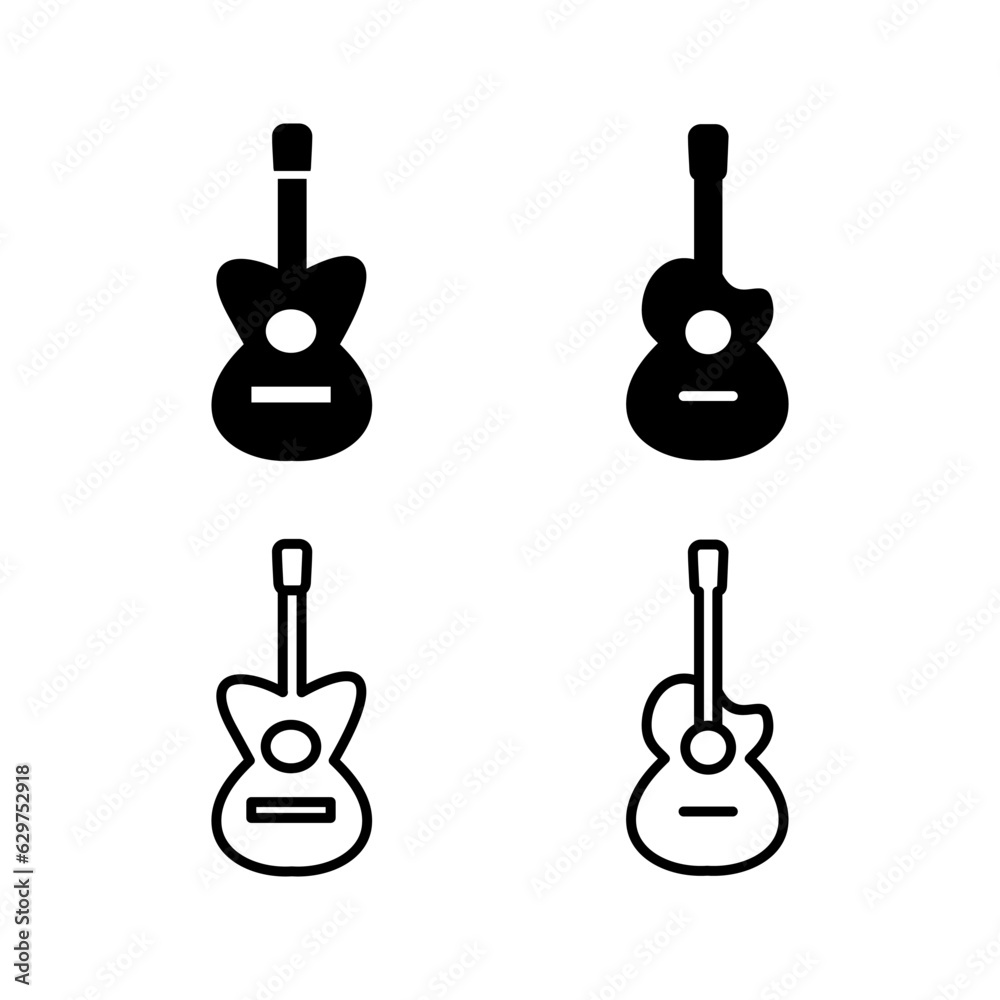 Guitar icon vector. musical instrument sign Guitar icon vector. musical instrument sign