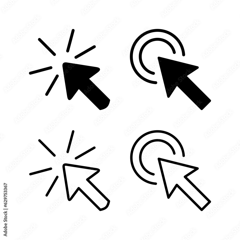 Click icon vector. cursor icon vector. pointer sign Click icon vector. cursor icon vector. pointer sign
