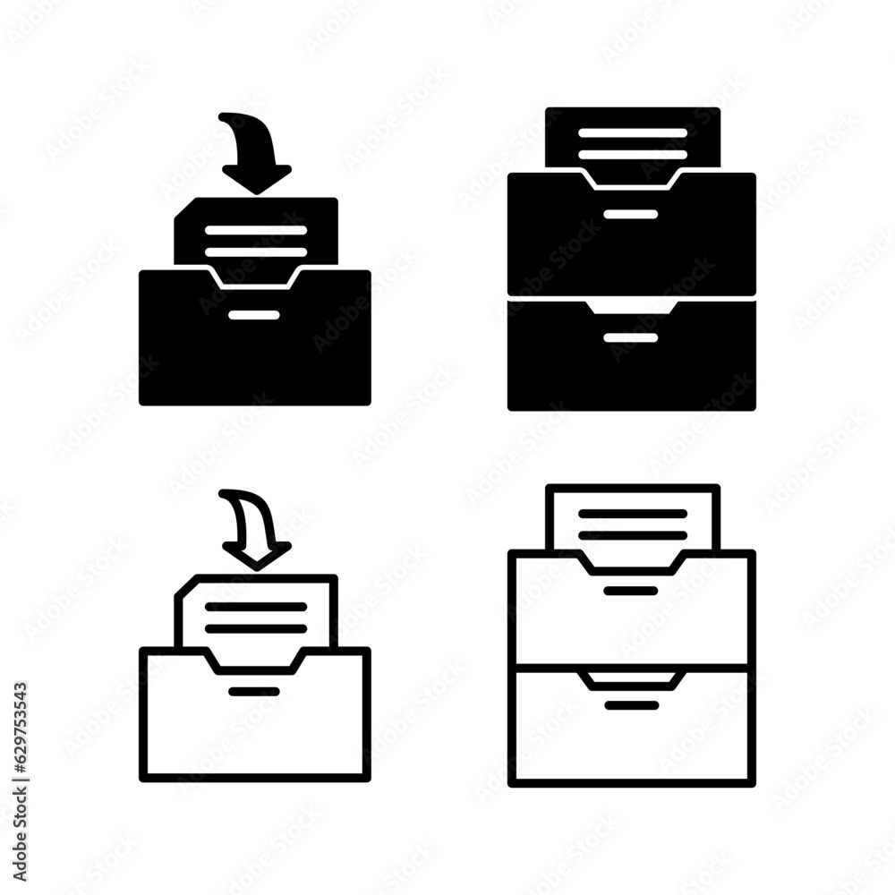 Archive icon vector. archive storage icon vector. folders icon.