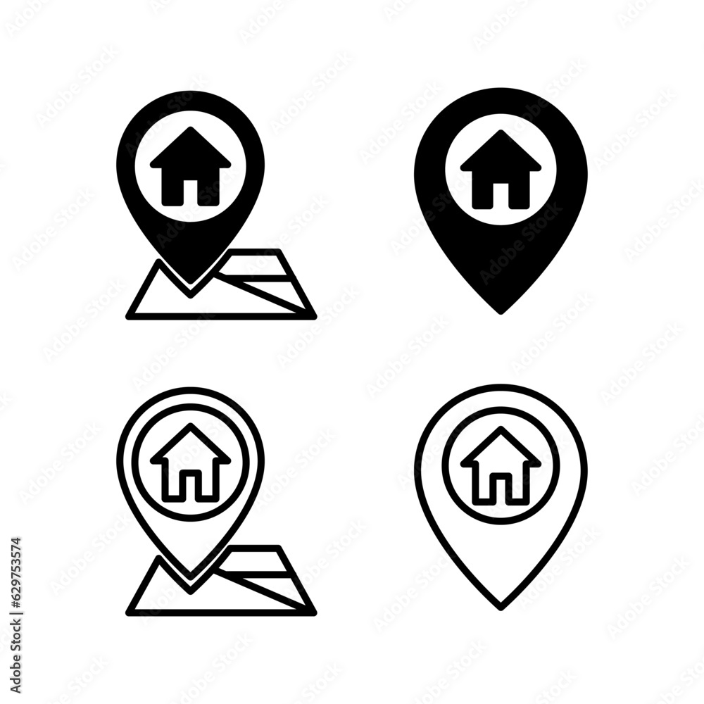 Address icon vector. location icon. address symbol. pin