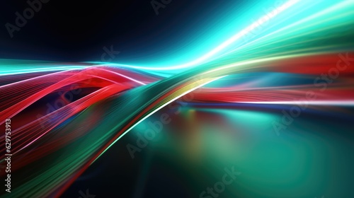 Abstract Neon colorful wavy background