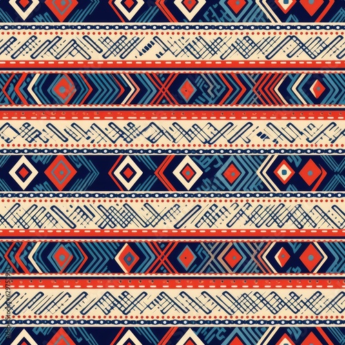 Ethnic inspired colorful seamless pattern for digital print