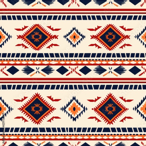 Ethnic inspired colorful seamless pattern for digital print