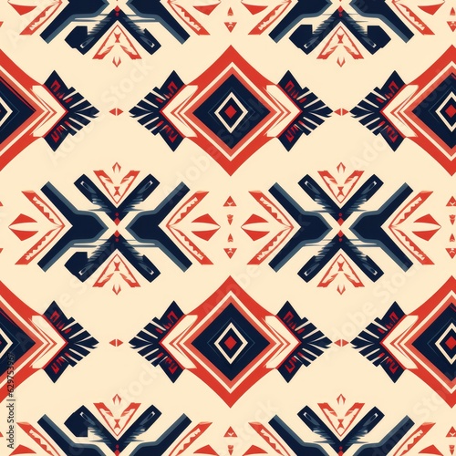 Ethnic inspired colorful seamless pattern for digital print