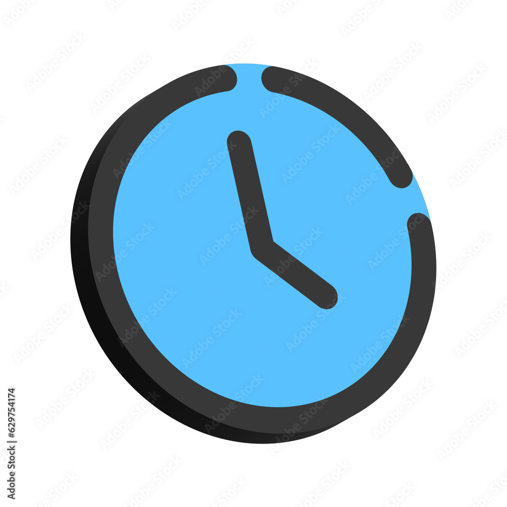 3D Image of Clock Isolated on White Background
3D Image of Clock Isolated on White Background