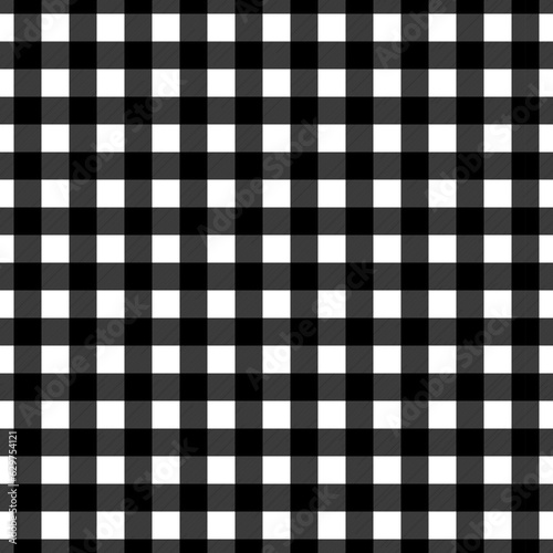 Black gingham pattern for dress print or table cloth