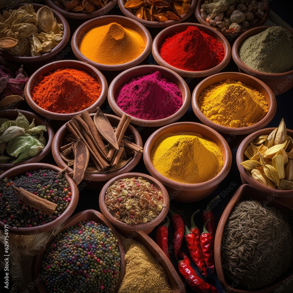 Spices on black background an amazing photo highly spices and herbs on a table Spices on black background an amazing photo highly spices and herbs on a table
