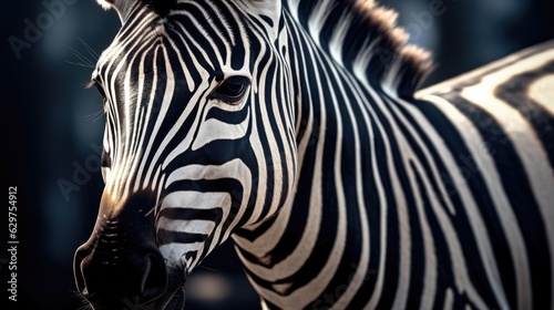 close up of zebra