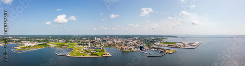 Aerial panorama Downtown Pensacola waterfront bay view © Felix Mizioznikov