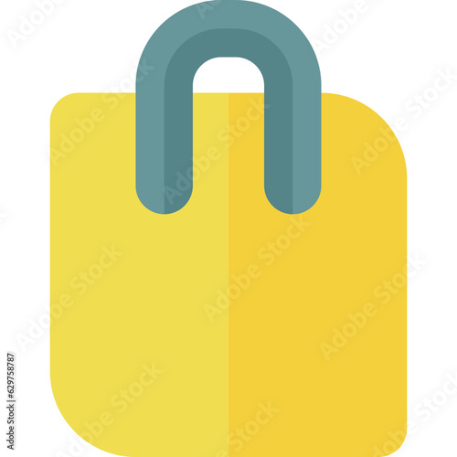shopping bag button icon in minimalistic and circular style, suitable for online shop and ecommerce user interface design