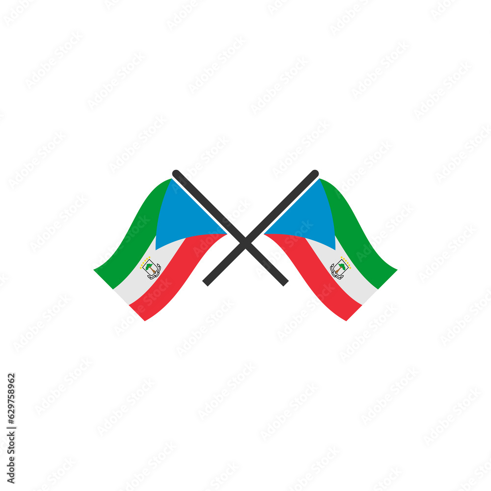 Equatorial Guinea flags icon set, Equatorial Guinea independence day icon set vector sign symbol Equatorial Guinea flags icon set, Equatorial Guinea independence day icon set vector sign symbol
