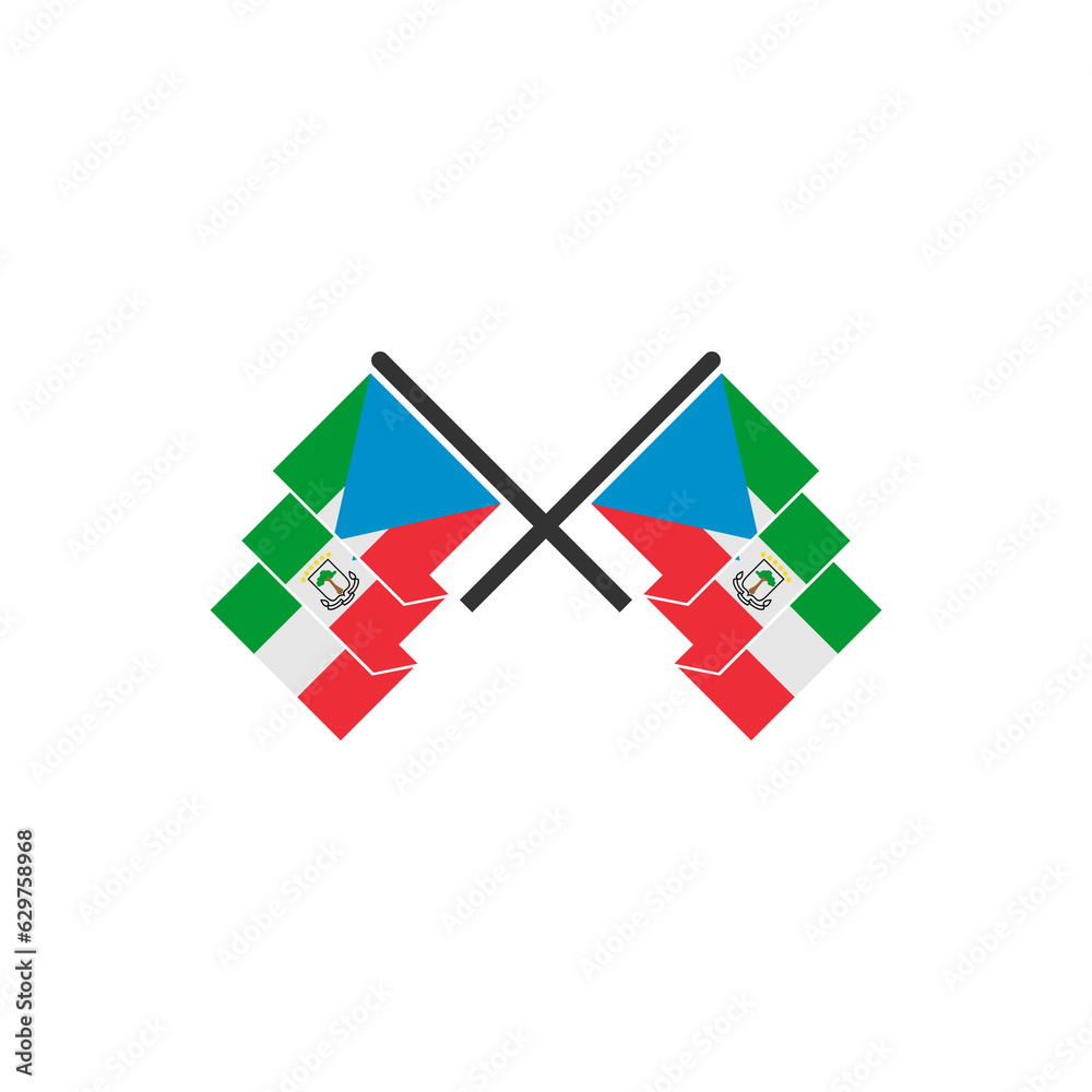 Equatorial Guinea flags icon set, Equatorial Guinea independence day icon set vector sign symbol Equatorial Guinea flags icon set, Equatorial Guinea independence day icon set vector sign symbol