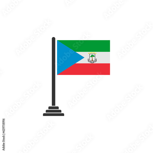 Equatorial Guinea flags icon set, Equatorial Guinea independence day icon set vector sign symbol