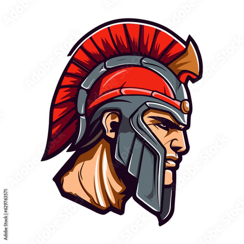 spartan warrior mascot logo