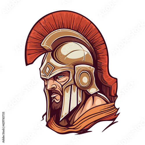 spartan warrior mascot logo