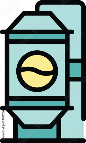 Brewery tank icon outline vector. Beer factory. Drink alcohol color flat