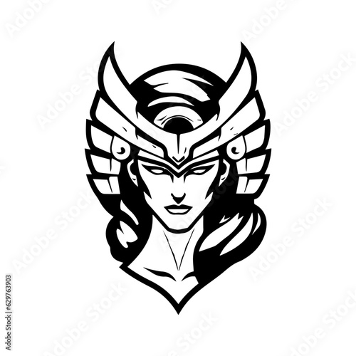 Athena mythology mascot logo