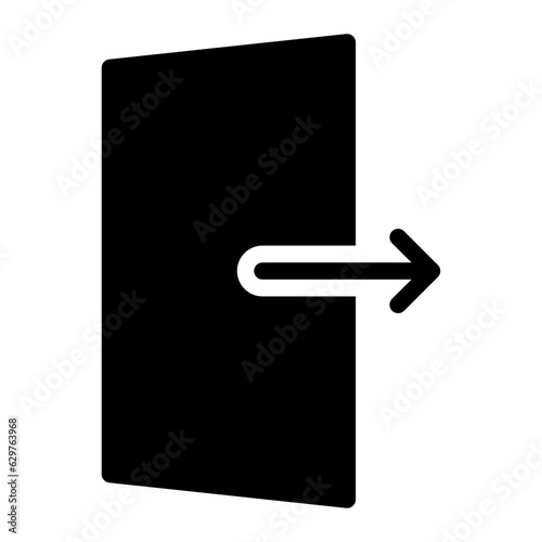 exit glyph icon