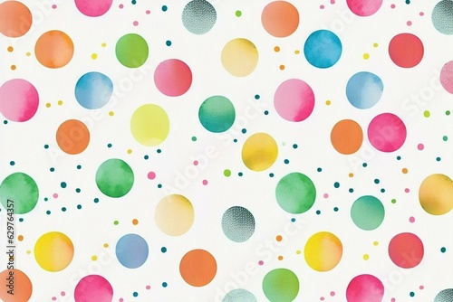 Watercolor spots seamless pattern on white background. For wallpaper, fabric and wrapping paper. Generative AI