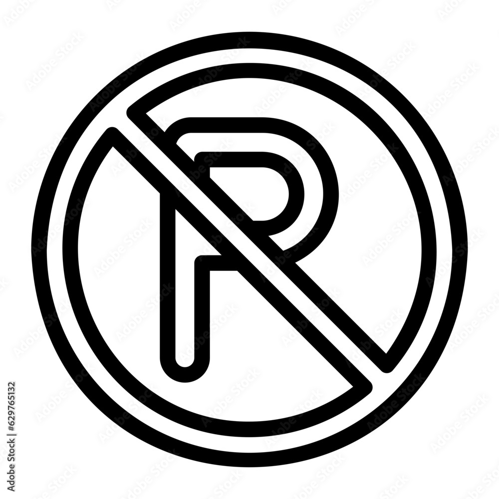 no parking line icon no parking line icon