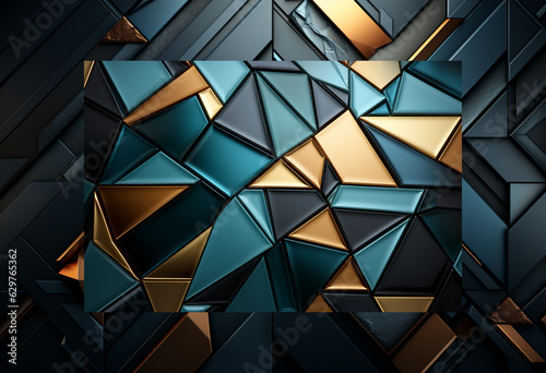 a shiny black wallpaper with  geometric shapes  in the style of cubist multifaceted angles  hard surface modeling  abstract minimalism appreciator  metal compositions