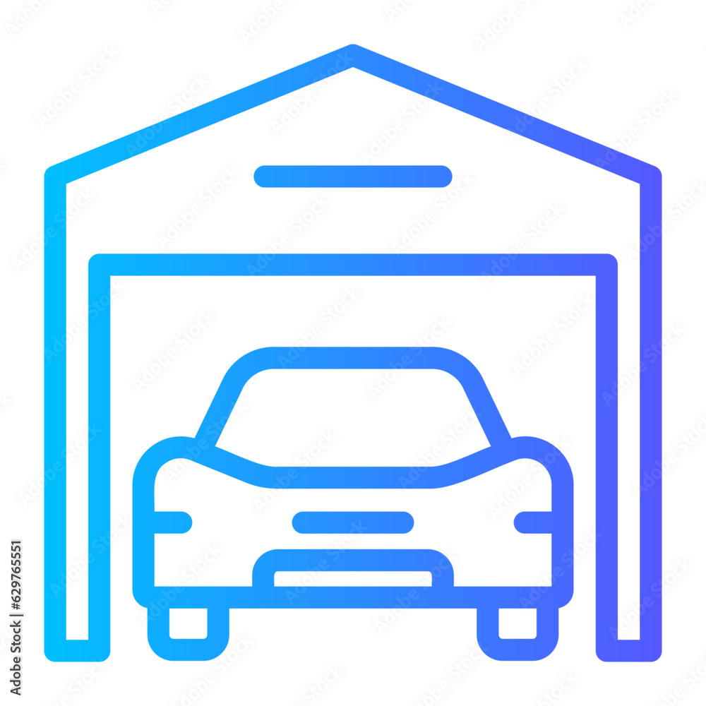 garage gradient icon garage gradient icon