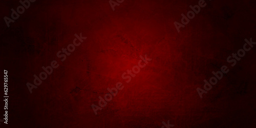 Vintage Grunge Red Texture Background Design With Black Border.
