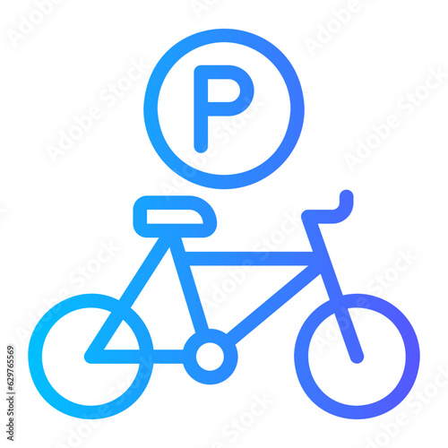 bike parking gradient icon