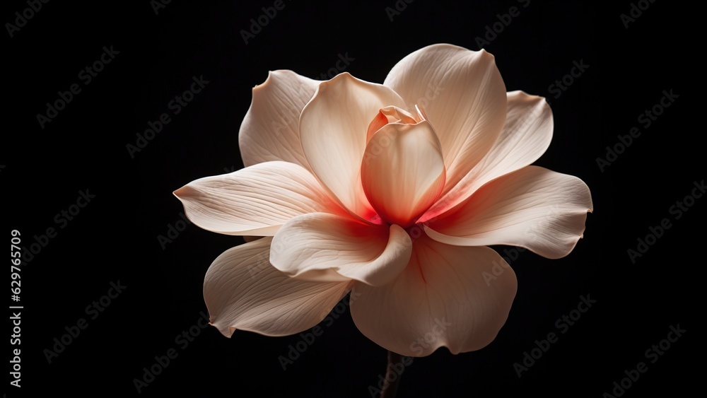 Image with beautiful white flowers on a black background with a copy space Image with beautiful white flowers on a black background with a copy space