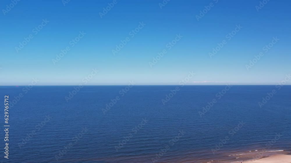 Forest Landscape AERIAL view drone with sandy beach of Baltic Sea in Poland green forest. Nature reserve on Sobieszewo island in Gdansk Poland Forest Landscape AERIAL view drone with sandy beach of Baltic Sea in Poland green forest. Nature reserve on Sobieszewo island in Gdansk Poland