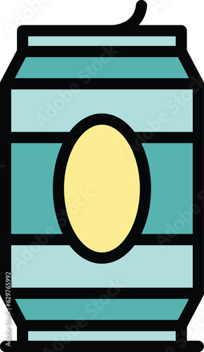 Beer tin can icon outline vector. Brewery tank. Drink alcohol color flat