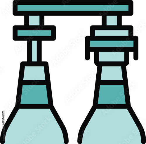 Beer production icon outline vector. Drink tank. Beer alcohol color flat