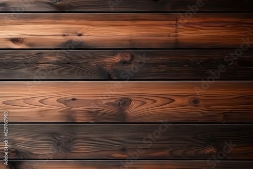 Natural Serenity: Dark Brown Wood Pattern for Design (Generative AI)