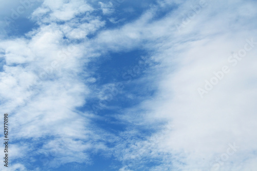 Photo of beautiful blue sky in the morning