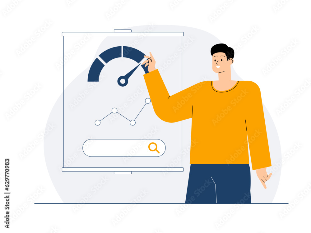 Business Concept illustrations. Vector illustration. Business people vector on white background. Businessman taking part in business activity.