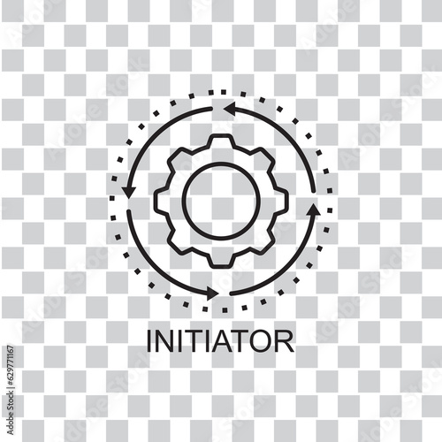 Canvastavla initiator icon , technology icon vector