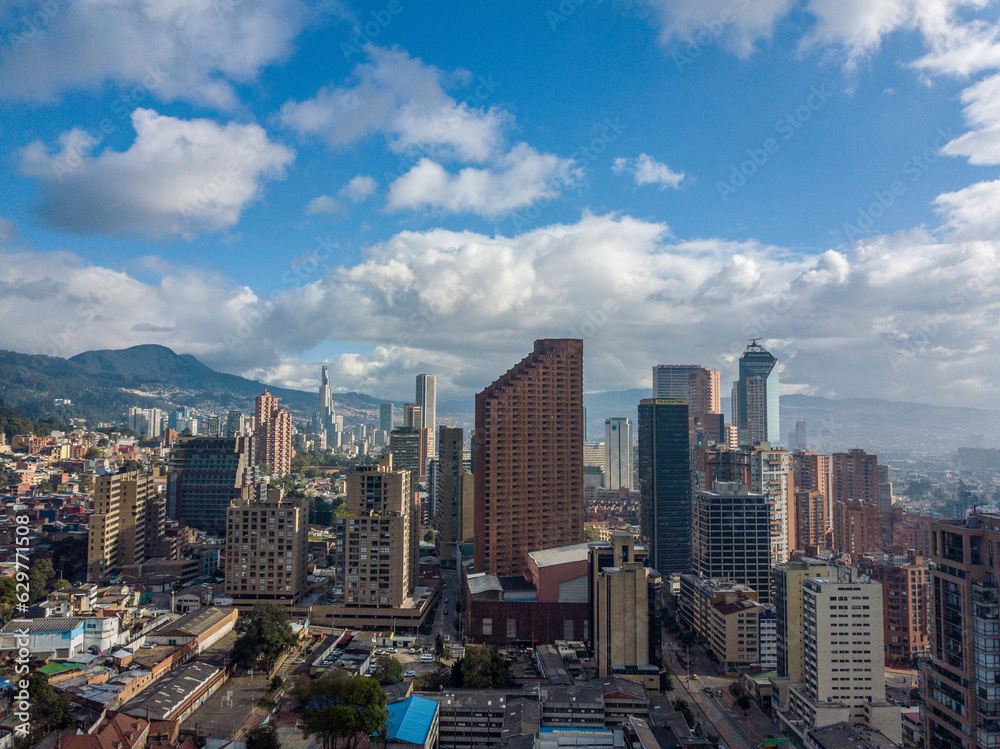 Skyline Wonders: Capturing the Beauty of Bogotá's International Center from the Sky