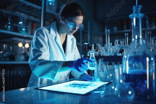 Female Scientist Working in Laboratory
