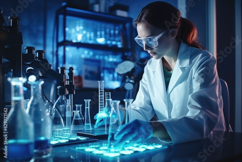 Female Scientist Working in Laboratory